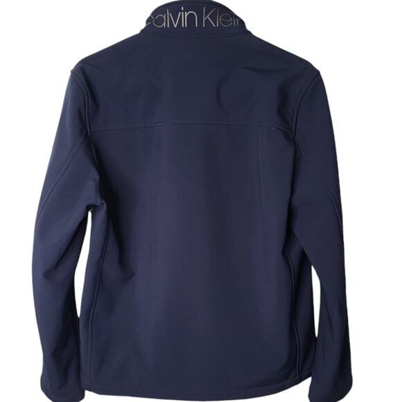 Calvin Klein Men's Jacket Size S Blue Water Resistant 4-Way Stretch Full… - Picture 3 of 7